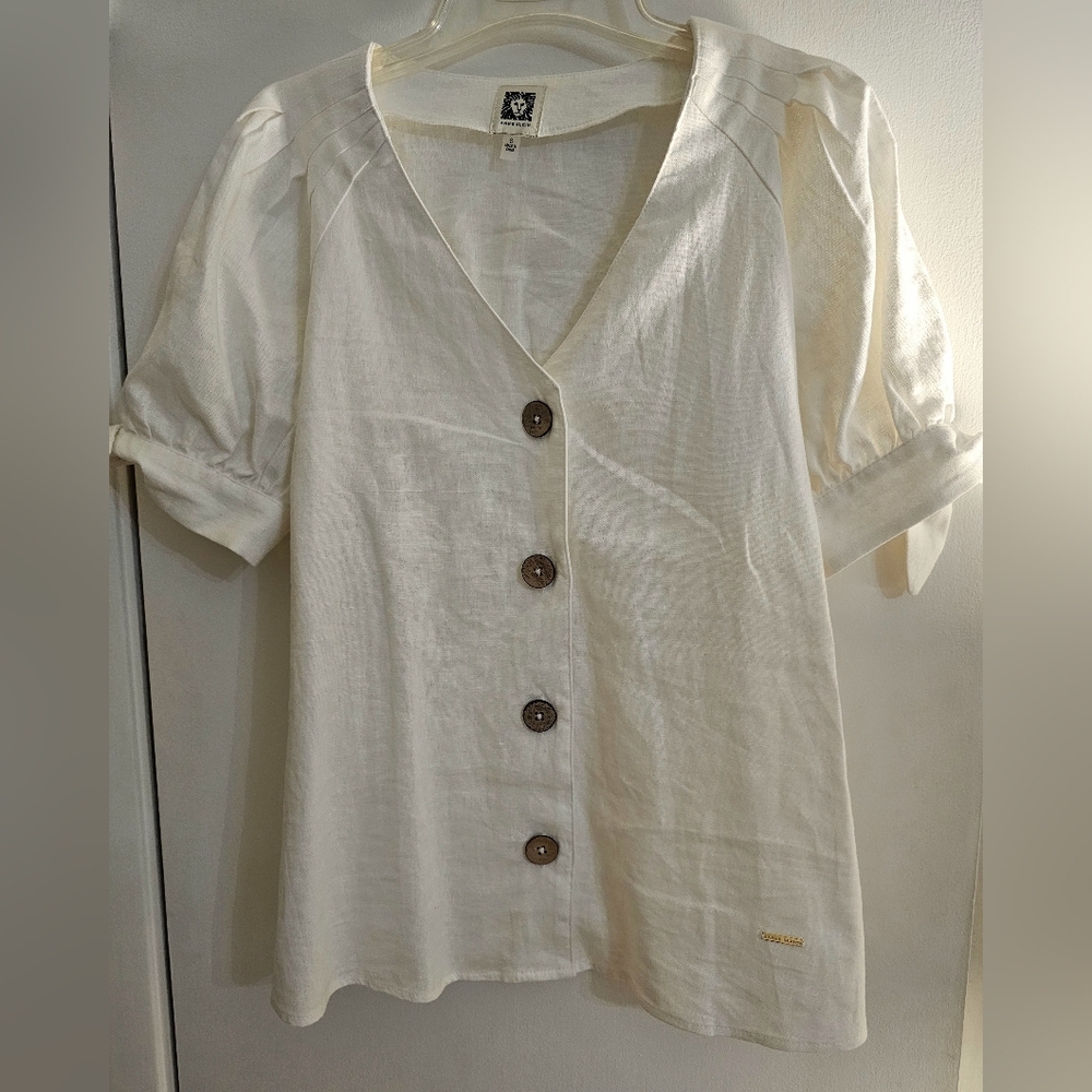 Linen Button-Up Women's Top